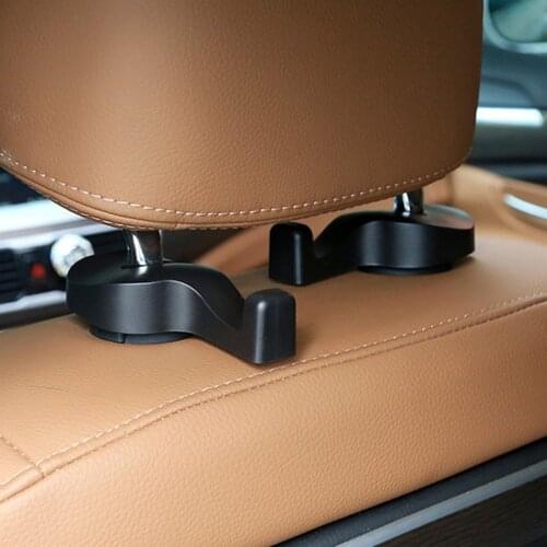 1 Pair Car Headrest Hook Seat Back Hanger For Bag Handbag Purse Grocery Cloth Portable Multifunction Clips Car Styling