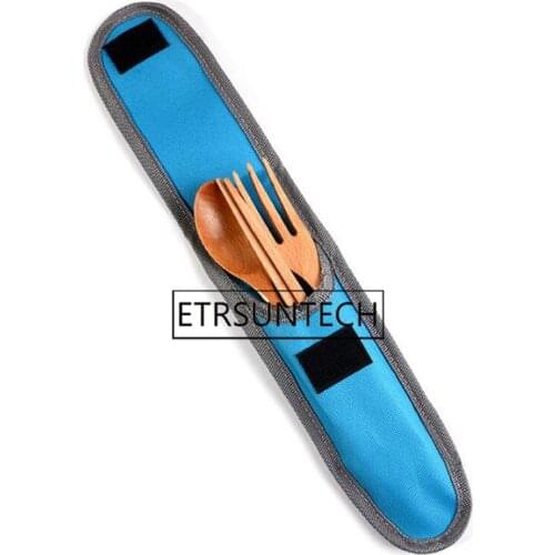 100pcs Durable Travel Cutlery Bag Travel Packaging Storage Box Tableware Portable Picnic Fork Spoon Bag for Camping Vacation