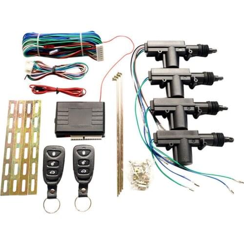 12V Universal Auto Car Keyless Entry With Motor System External Speaker Double Flashing Prompt Car Remote Control Central Lock