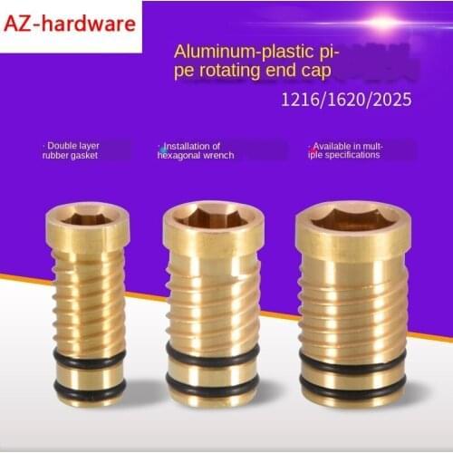 1216 solar aluminum-plastic pipe plug 1/2 3/4 inch pressure test plug 1620/2025 floor heating pipe pressure plug plug 2Pcs