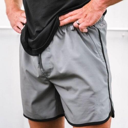 2021 New Double Zipper Muscle Fitness Casual Sports Shorts Summer Running Training Stretch Fashion Casual Breathable Shorts