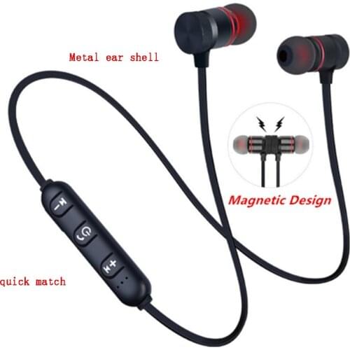 Auriculares Bluetooth 5,0 con cinta de cuello, auriculares inalámbricos magnéticos de deporte, auriculares estéreo para m