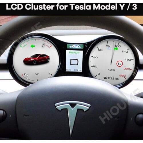Car LCD Instrument Cluster Retrofit Multimedia Digital Dashboard for Tesla Model 3 / Model Y Head-up Display Panel Gauges