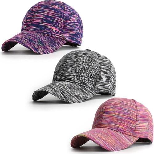 Geebro Multicolor Stripe Design Cotton Baseball Cap Adorable Sun Caps Fishing Hat for Men Women Unisex-Teens Flat Bill Hip Hop
