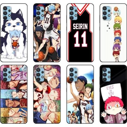 Black tpu Case For Samsung galaxy A32 A42 A52 A72 4g 5g S21 PLUS ultra back cover Kuroko no Basket kawaii Tetsuya kawaii anime