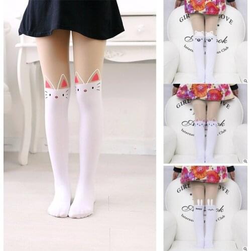 Girl Tights Kids Cute Pantyhose tight for girls Lovely Velvet Stockings Cartoon Patchwork Kids tight leg girls tights