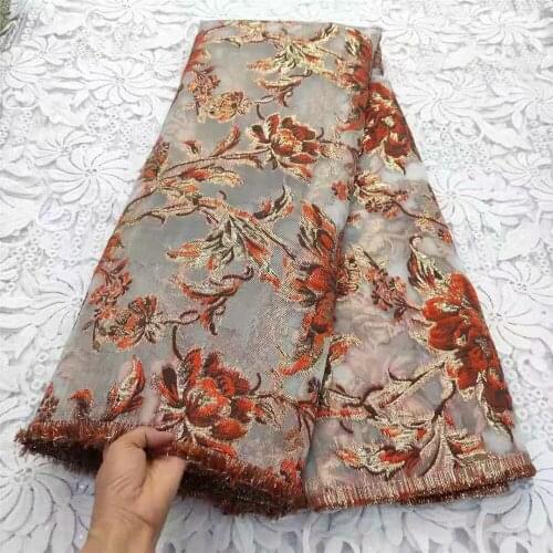 SJ Lace 2021 African Jacquard Fabric Lace Nigerian French Tulle Lace High Quality Brocade Lace Fabric for Wedding Party A3-10