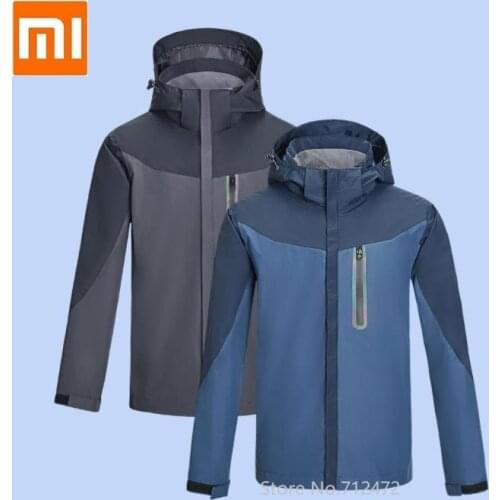 Xiaomi PROEASE men Three-in-one color matching colorful jacket Windproof Waterproof Warm Fleece liner Winter outdoor sports coat