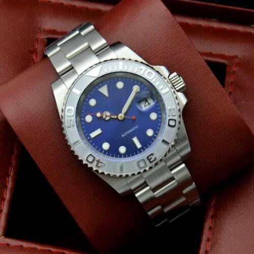 40MM Men Watch Automatic Mechanical Watch Luxury Business Sports Stainless Steel Yacht Clock Ceramic Bezel