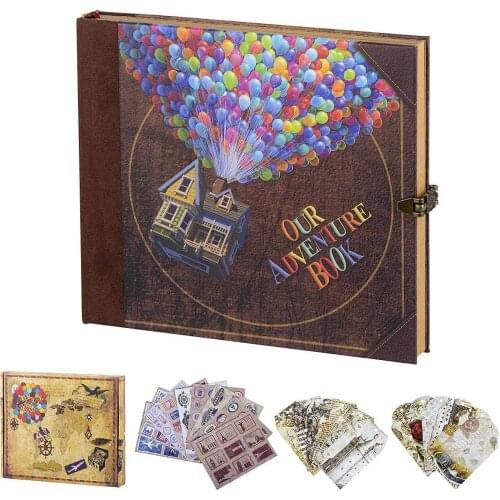 Our Adventure Book Travel Journal, Vintage Scrapbook Album, Wedding Guestbook, Keepsake, 22 x 19cm, 150 Pages