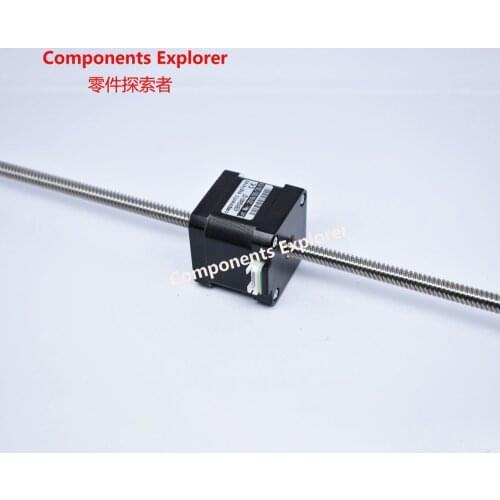 NEMA17 42BYGH40 5.5NM 2 phase and 1.8 degree straight wire rod step motor double out shaft screw motor