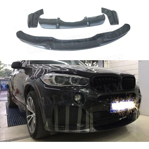 For X5 Carbon Fiber Front Rear Lip Diffuser Splitters Spoiler For BMW X5 F15 M-Tech M Sport 2014-2018 FRP Bumper Decoration