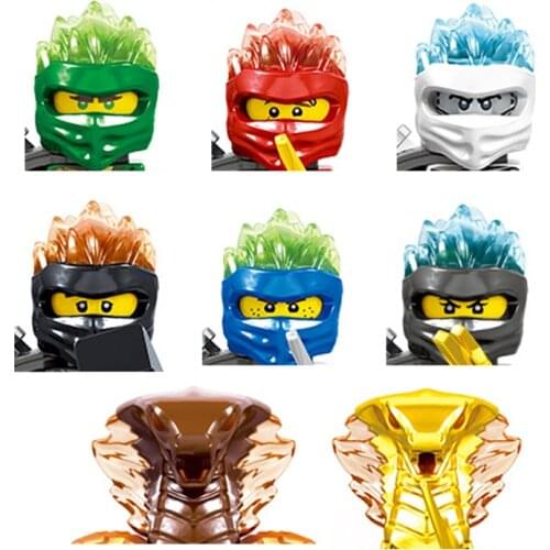 Full Set NINJA Minifigures Big Movie Building Block Doll Action Figures Head And Body Parts Children Educational Toys Gifts
