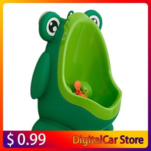Portable Ergonomic Children Boy Kids Toilet Training Children Potty Pee Urine Home Bathroom Frog Shape Toilet Urinal