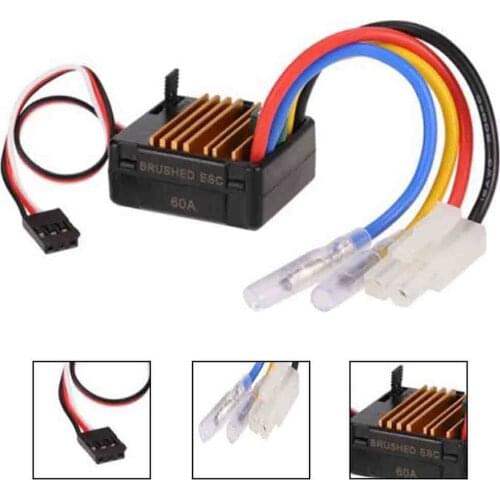 RCTOYFUN 60A Mini WP1060 Waterproof Brushed ESC Upgrade Assembly Accessories For 1/10 RC Crawler Car Trucks Axial SCX10 D90 CC01