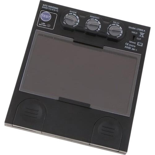 Adjustable Helmet Glasses Lens Solar Automatic Dimming 4 Arc Sensors