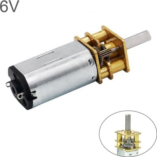 DC 6V N20 Mini Micro Metal Gear Motor with Gear wheel DC Motors 30/50/60/100/300/500/1500RPM Gearbox Reducer Electric Motor