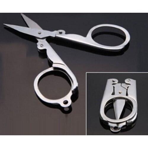 Tesoura fold scissor Edc gadget Mini small utility pocket tool stainless steel travel first aid