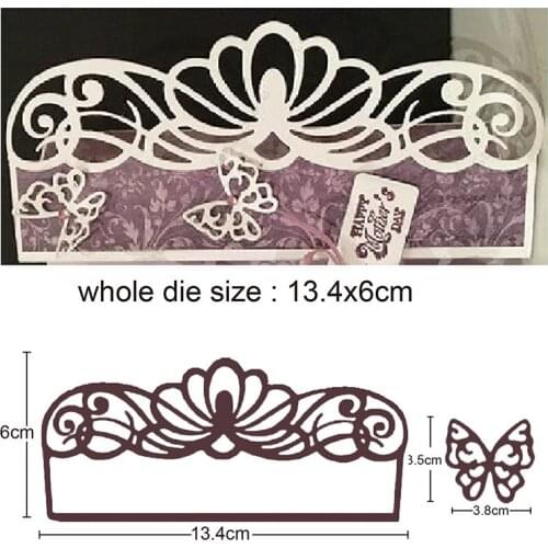 Butterfly lace frame Metal Cutting Dies Crafts Stencils For Paper card Scrapbooking making Embossing Dies Cuts
