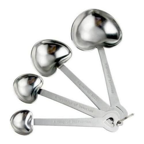 Party Favors Heart Measuring Spoons Set Wedding Favor Gift 4 Love Beyond Measure Spoons