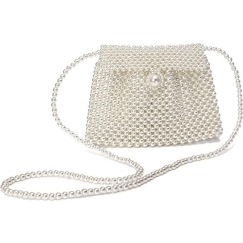 Imitation Pearl Beaded Bags Women Handbag Evening Bag Shoulder Crossbody Purse Best Sale-WT