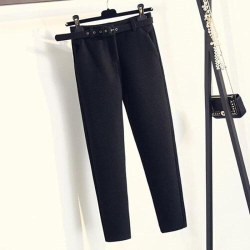 2021 New Women pants Casual Solid Autumn Winter Harem pants full length Trousers comfortable Solid color