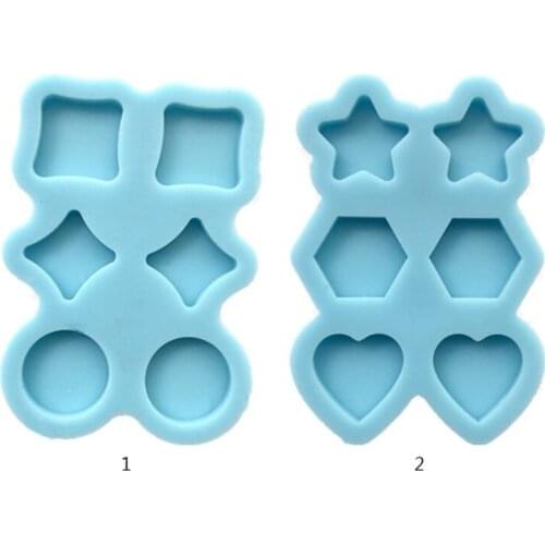 Multi-combination Diamond Ear Studs Earrings Epoxy Resin Mold Jewelry Pendant Casting Silicone Mould DIY Crafts Mold