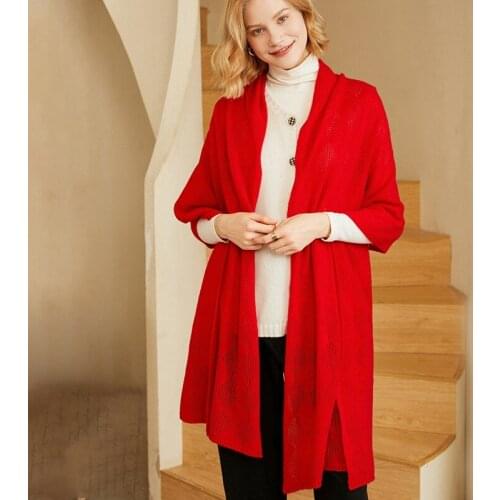 Ladies High Quality Knit Comfortable Warm Thick Long Scarf 100% Goat Cashmere Scarf Women Autumn Winter Long Shawl Head Scarf