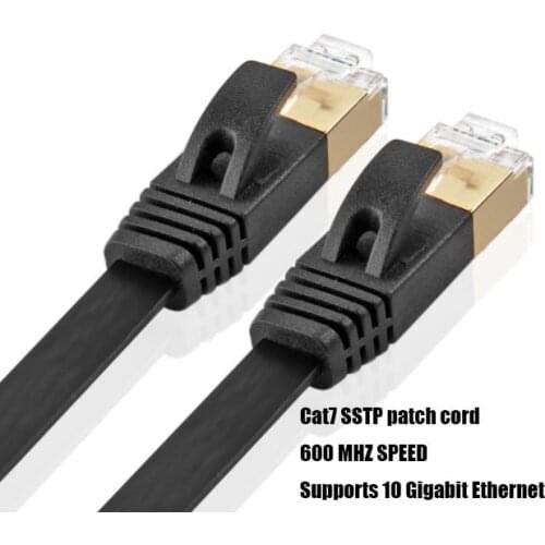 10gbps RJ45 cat7 Shielded Ethernet Cable flat internet Network lan cable Patch cord 1M/3.3FT high speed for Laptop computer