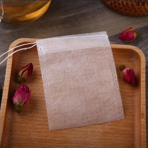 100pcs/lot Corn Fiber Empty Tea bags Teabags food grade PLA Biodegraded Tea Filters