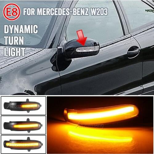 2Pcs Dynamic Side Mirror Turn Signal Light For Mercedes-Benz C W203 C T-Modell (S 203) CL203 LED Rearview Mirror Indicator Light