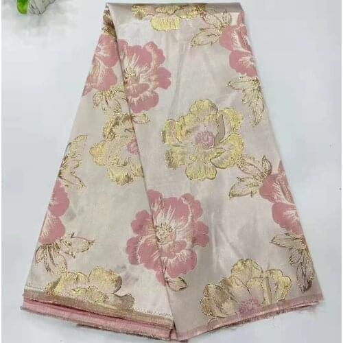 2021 African Lace Fabric Jacquard Brocade Tissue Laces Embroidery High Quality French Lace Fabric For Wedding Sew KM4925