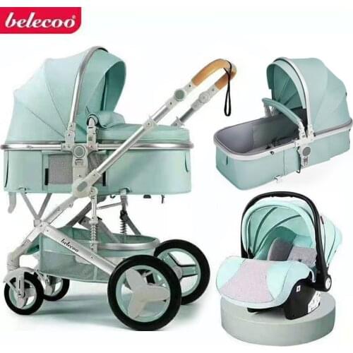 Travel Baby Stroller with Newborn Baby Seat Baby Stroller 3 In 1 with Car Seat Newborn Baby Bassinet Car Seat Cradle Wheelchair