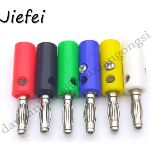 50-1000pcs New 6 colors Audio Speaker Screw 4mm Banana Plug Connector Facotry Online Banana Plug