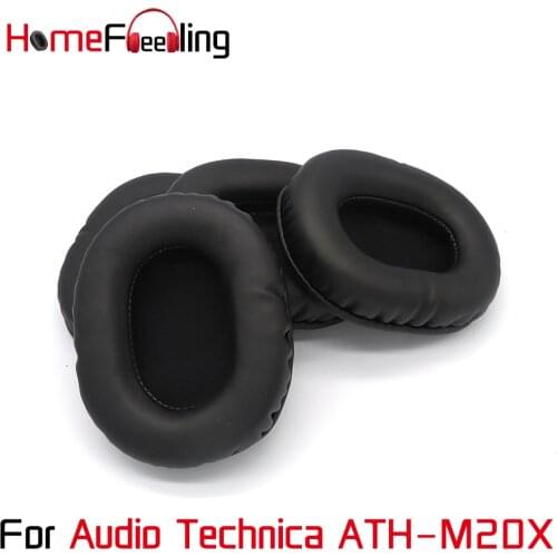 Homefeeling Ear Pads For Audio Technica ATH-M20X Earpads Round Universal Leahter Repalcement Parts Ear Cushions