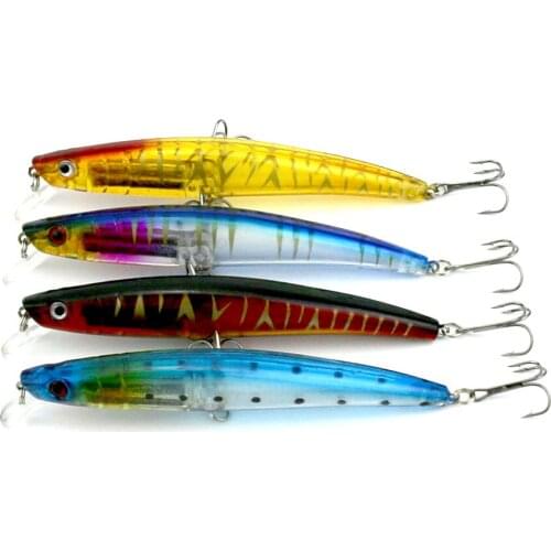 Minnow Lure 8Pcs 11.5cm 11.2g Fishing Lure Hard Bait Lifelike Bass Wobbler CrankBait Tackle Classic style Hooks Trolling 3D Eyes