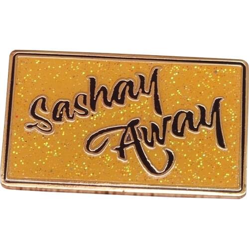 Sashay away brooch gold glitter hard enamel pin Rupaul drag race statement badge fierce gift thought jewelry