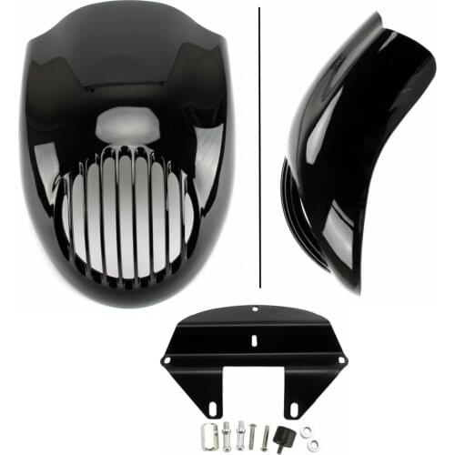 Cafe Racer Black Grill Prison Cowl Cafe Headlight Mask Front Fairing Flyscreen Fly Screen Visor For Harley Sportster UNDEFINED