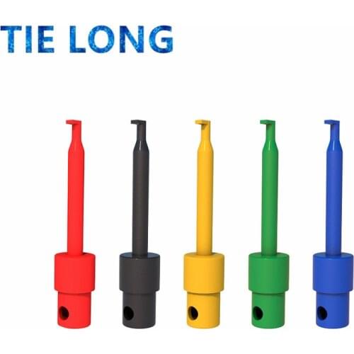 Multimeter Part Colorful Electrical Testing Hook Clip Grabber 5 color 2 Test Probe SMT / SMD Round Colored Single Hook Test Clip