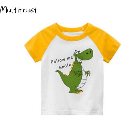 Children for Boys a Boy Girls Kids Kids Shirts Child Baby Toddler Cotton Cartoon Tee Tops Clothing Short