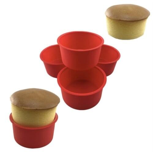 4 inch Round Shape Moulds Silicone Baking Mold Cake Mousse Ice Creams Chocolates Pastry Art Pan Bakeware Cake Tools