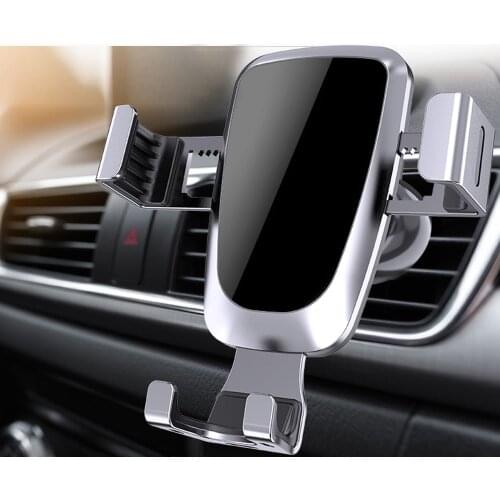 Gravity Car Aluminum alloy Holder For Phone in Car Air Vent Mount Clip Cell Holder For Smartphone
