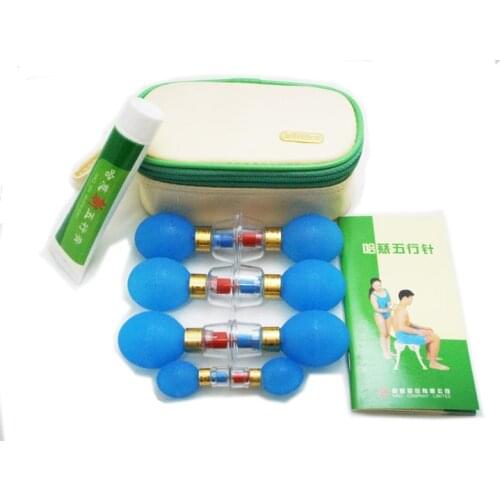 HACI/RUCI Magnetic Acupressure Suction Cup Sliver 12/18 Needles,HACI MASC Manipulation Acupunture And Cupping Free Shipping