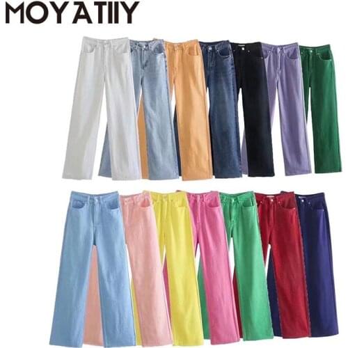 Женские высокие джинсы MOYATIIY China At AliExpress