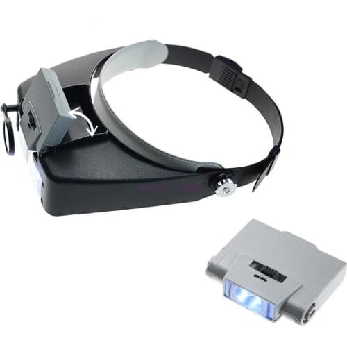 20PCS 1.5X 3X 6.5X 8X lighting LED light reading detection cross-stitch grafted eyelashes head-wearing glasses magnifying glass