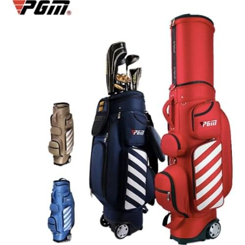 PGM Professional Golf Telescopic Standard Bag Tugball Pack Durable Hard Shell Multifunctional High Capacity 13 Clubs QB041