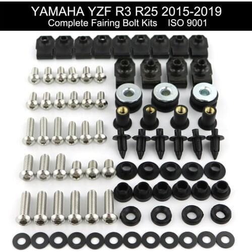 Fit For Yamaha YZF-R3 YZF-R25 2015 2016 2017 2018 2019 Complete Full Fairing Bolts Kit Side Covering Screw Stainless Steel