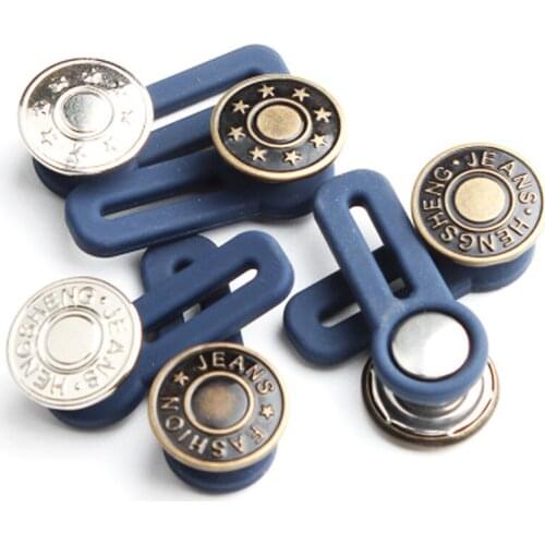 Jeans Retractable Button Pant Waistband Adjustable Detachable Extended Buckle Button Clothing Jeans Belt Ceinture Sewing Buttons