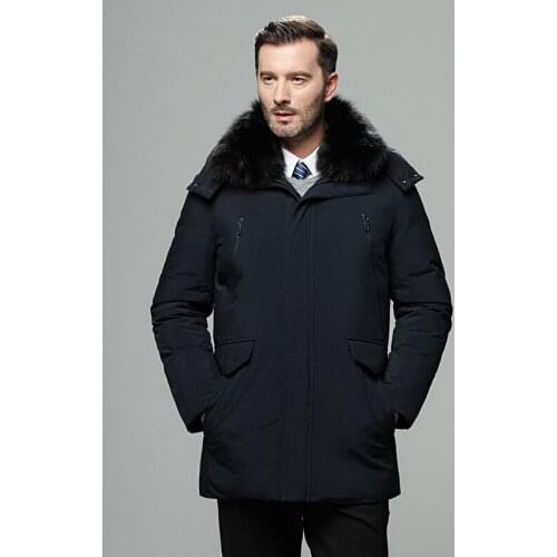 Plus Size M-5XL Mens Thicken Winter Down Coat Fur Collar Fleece duck down Jackets Men Hooded Parka Comfortable Outwear