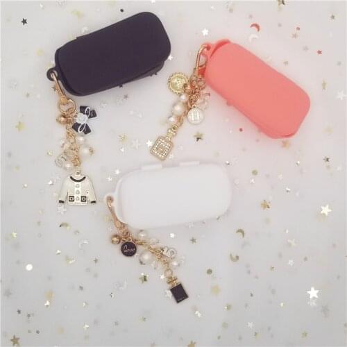 Luxury Earphone Silicone Protection Case Cover for QCY T5 TWS Wireless Bluetooth Portable Protective Case with keyring
